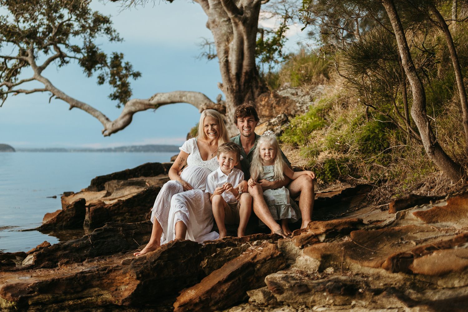 Family Photoshoot at lake, Lake Macquarie, Newcastle, Hunter Valley, New South Wales