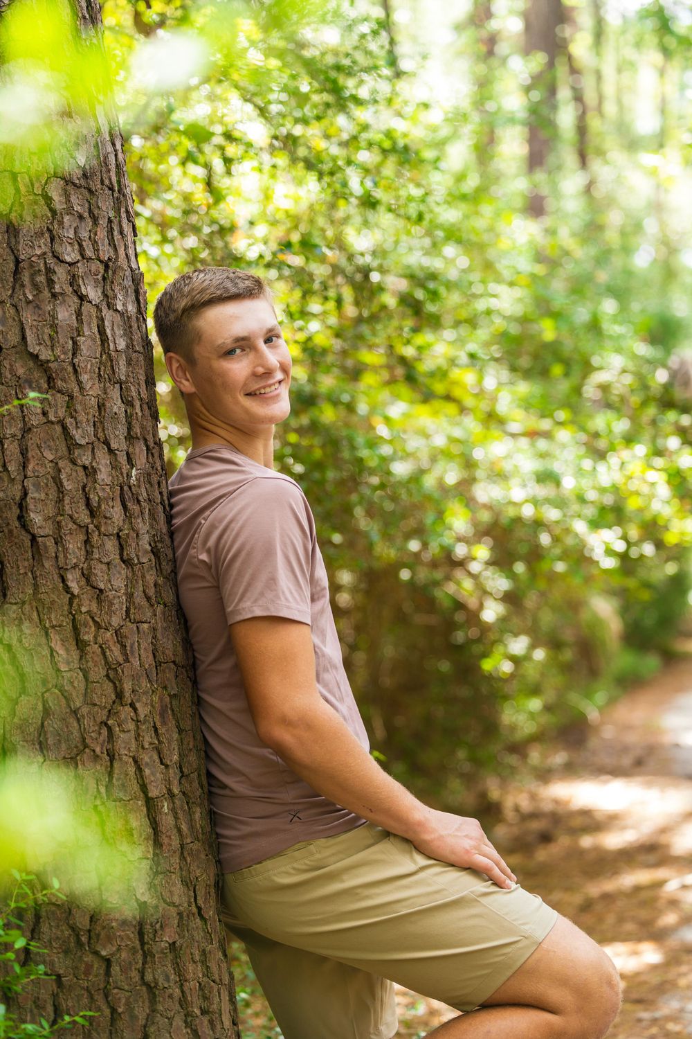 Casual image of a high school senior at The Landings Club, Savannah, Ga.