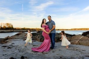 maternity beach New Hampshire pregnancy sunrise maternity photographer