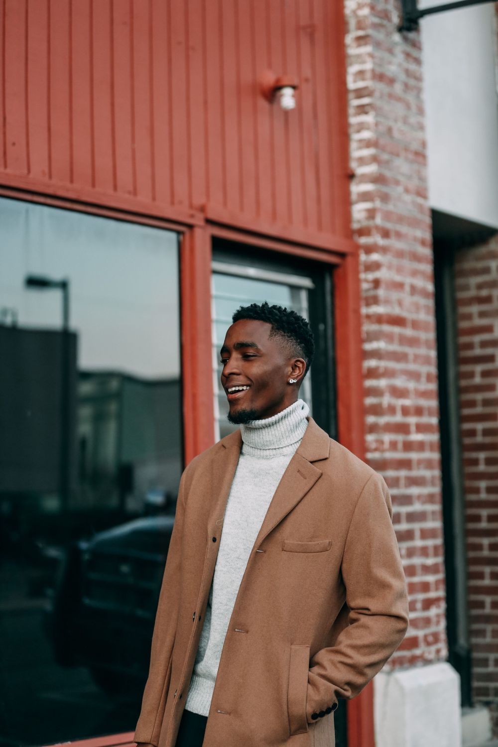 business man walking down the street