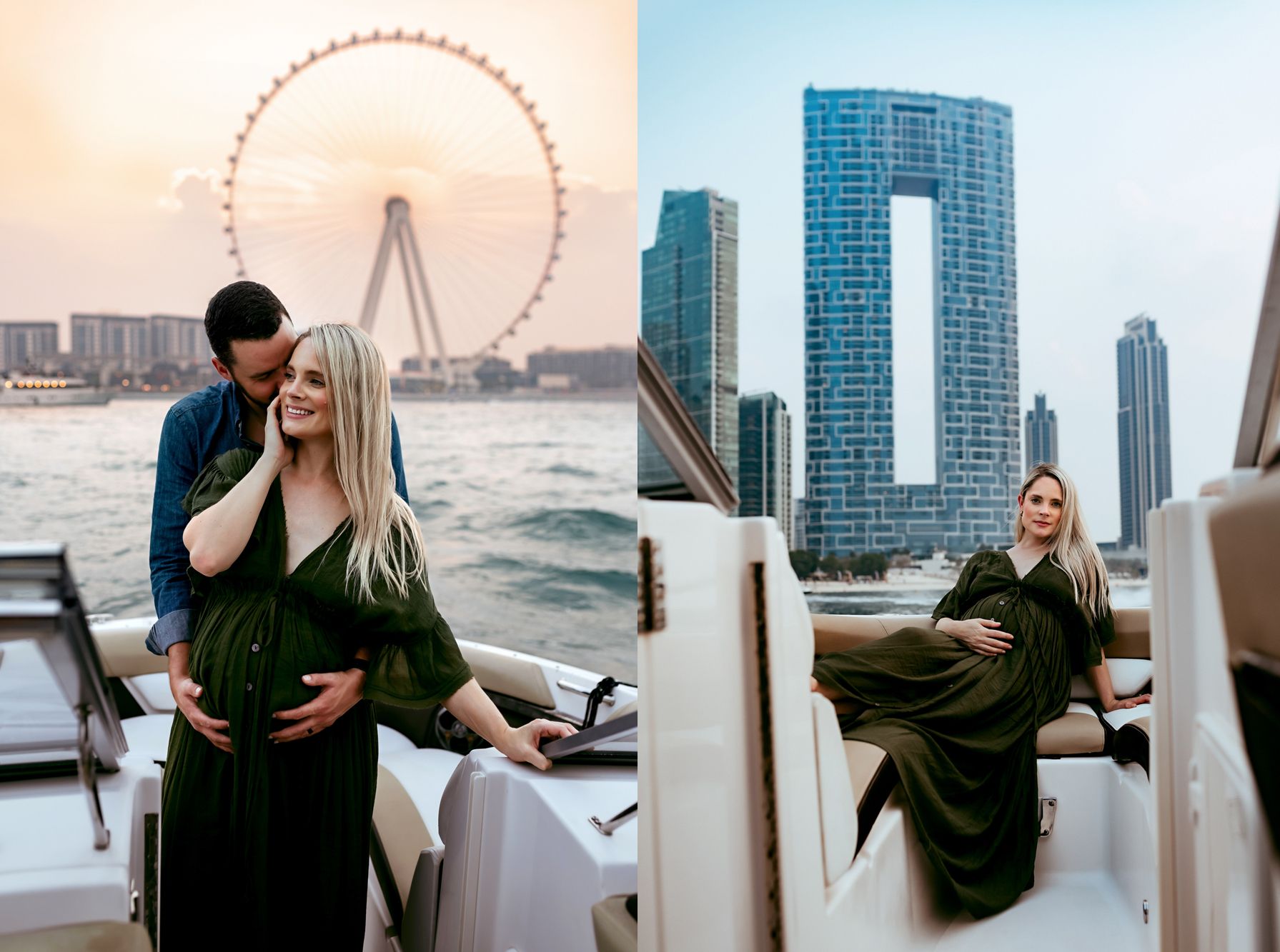 dubai marina private boat tour couple