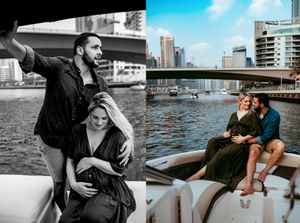 different maternity photos dubai boat cruise