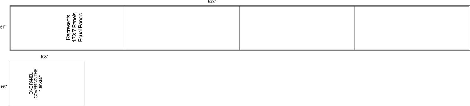 Logan C Thomas' suggested mounting plan for the artwork he designed for the hallway ceiling at the QP Bistro Barbados