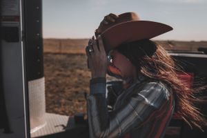portrait of cowgirl