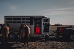 portrait of cowgirl