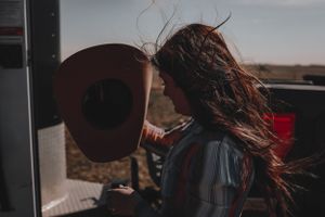 portrait of cowgirl