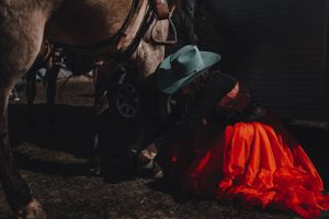 portrait of cowgirl