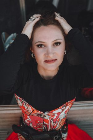 portrait of cowgirl