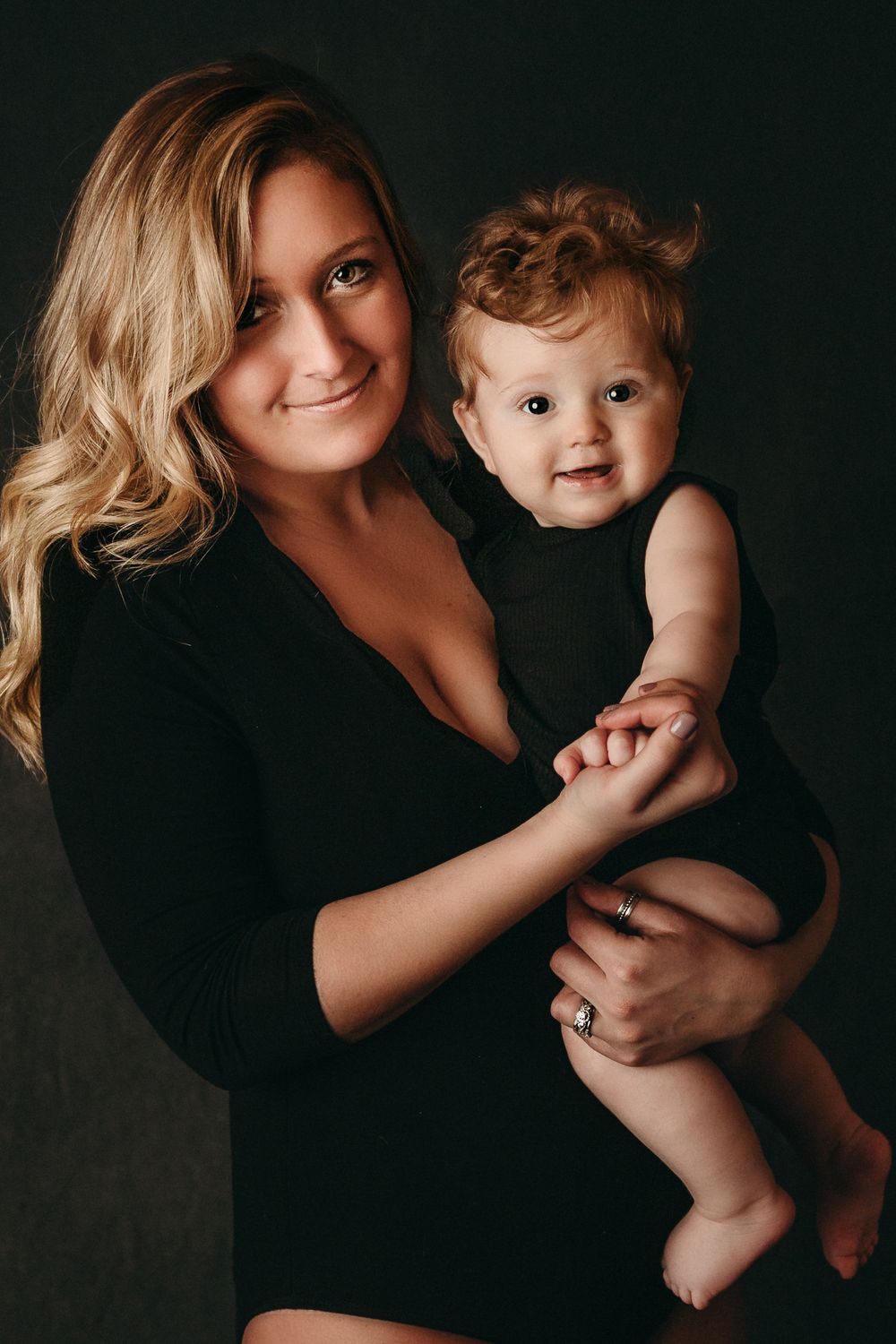 Professional milestone photo with mom