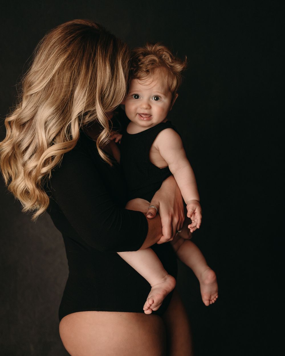 Mommy and Me in a body suit Maine Photographer