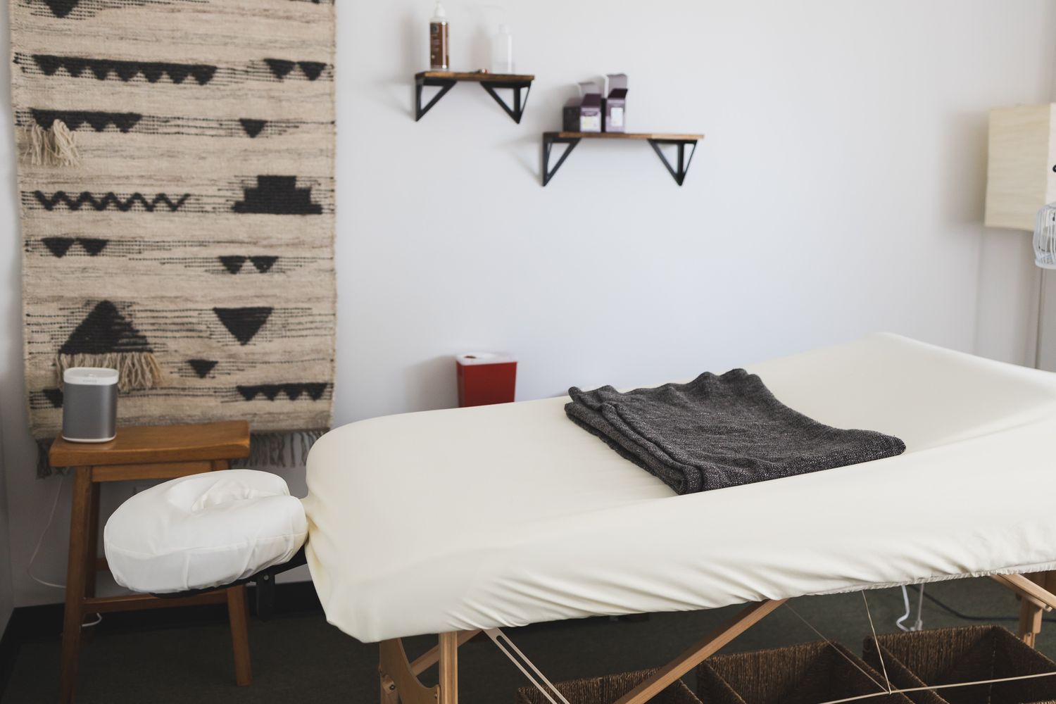 Maple Valley Acupuncture branding photo of treatment room space of table