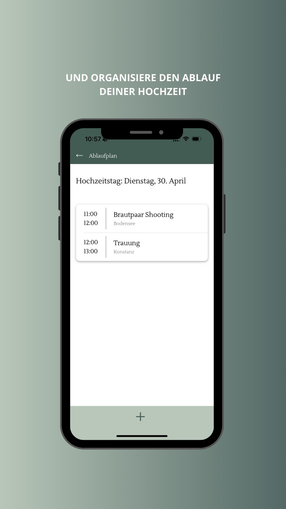 WeddingGuide-App Terminorganisation auf Handy Bad Saulgau Jovanna Burkard KWICKSHOT