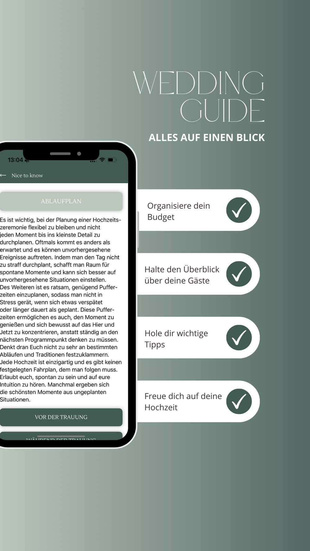 WeddingGuide-App Hochzeitsorganisation Handy Bad Saulgau Jovanna Burkard KWICKSHOT
