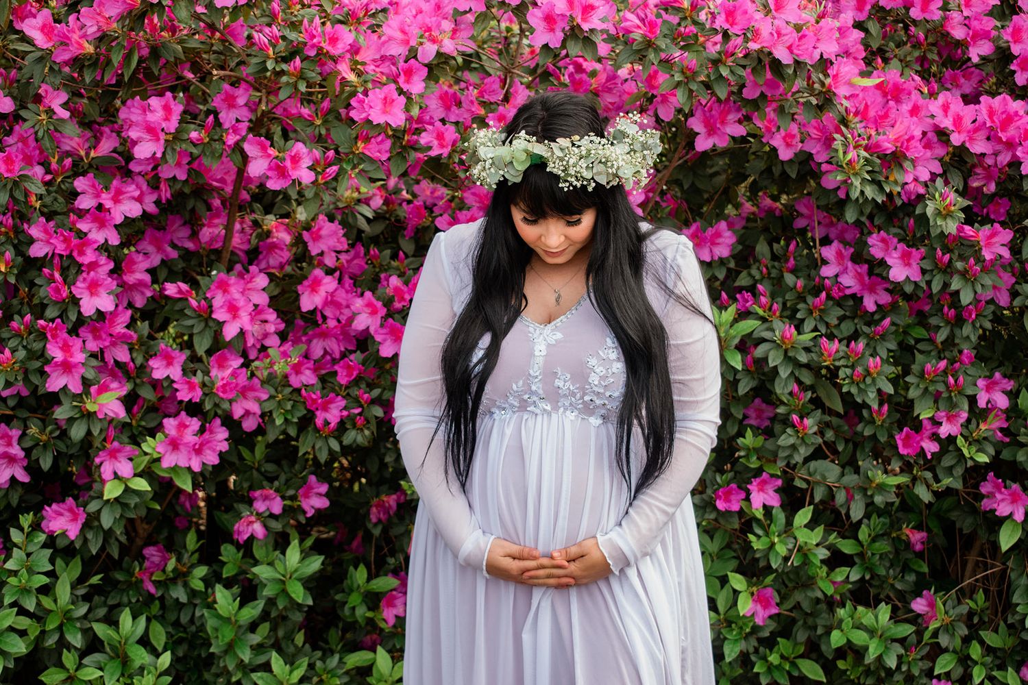 Pregnant mother during maternity shoot