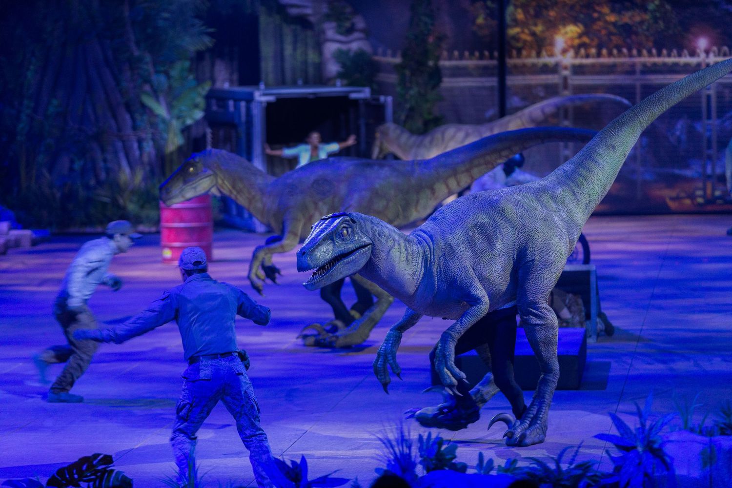 jurassic world live tour velociraptor at the hampton coliseum in hampton, virginia