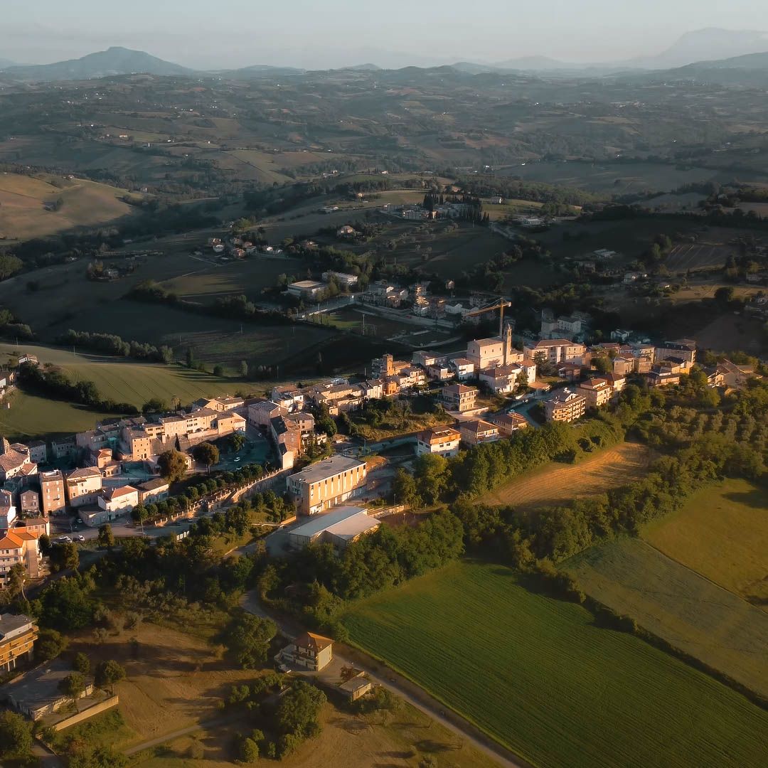 Scatto dal drone di Grottazzolina, Fermo, Marche