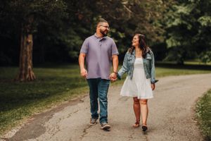 Engagement session, walking