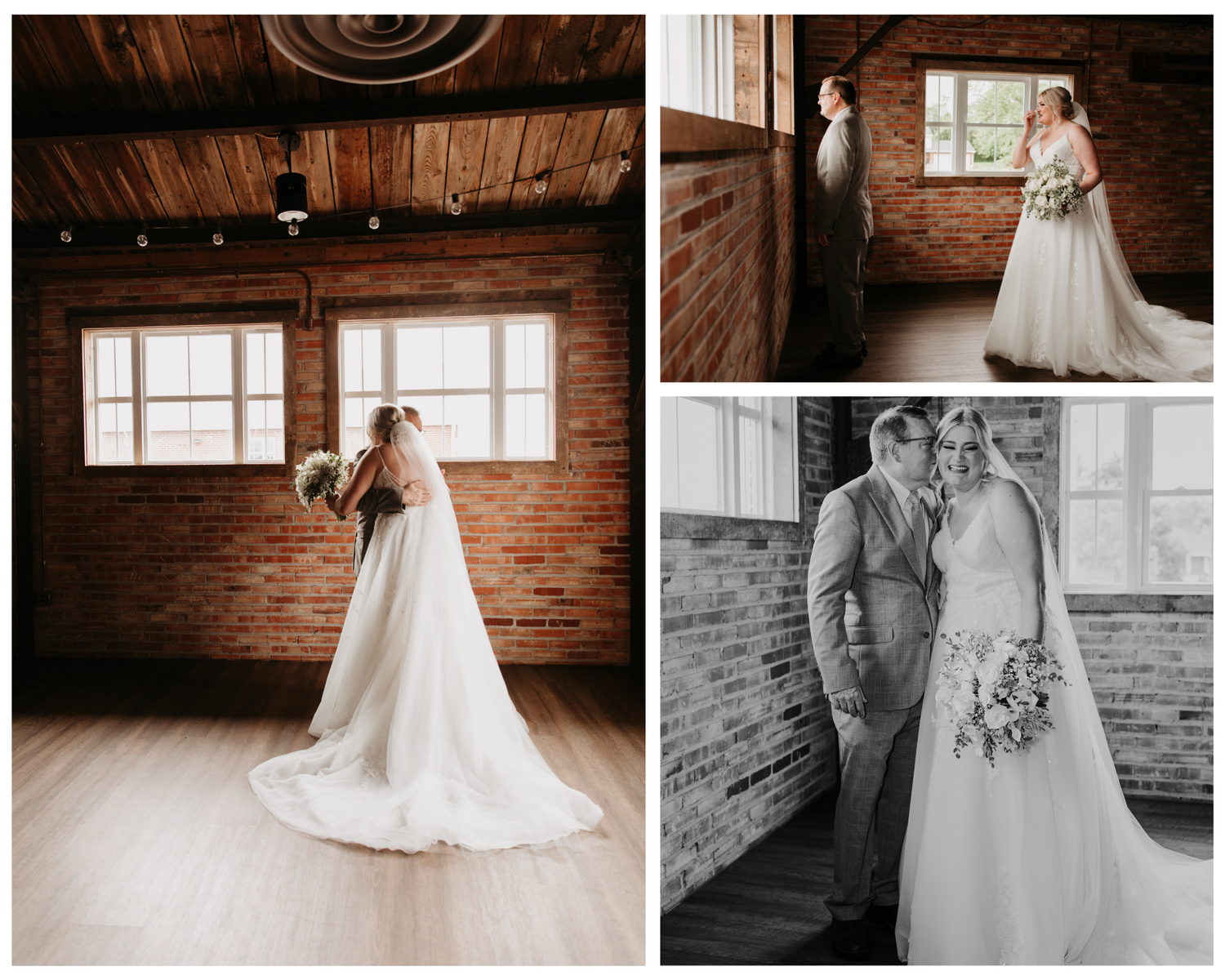 Ohio Photographer, Ohio Wedding, Wedding Photos, Bride and Father Photos, Pickwick Place, Wedding First Look