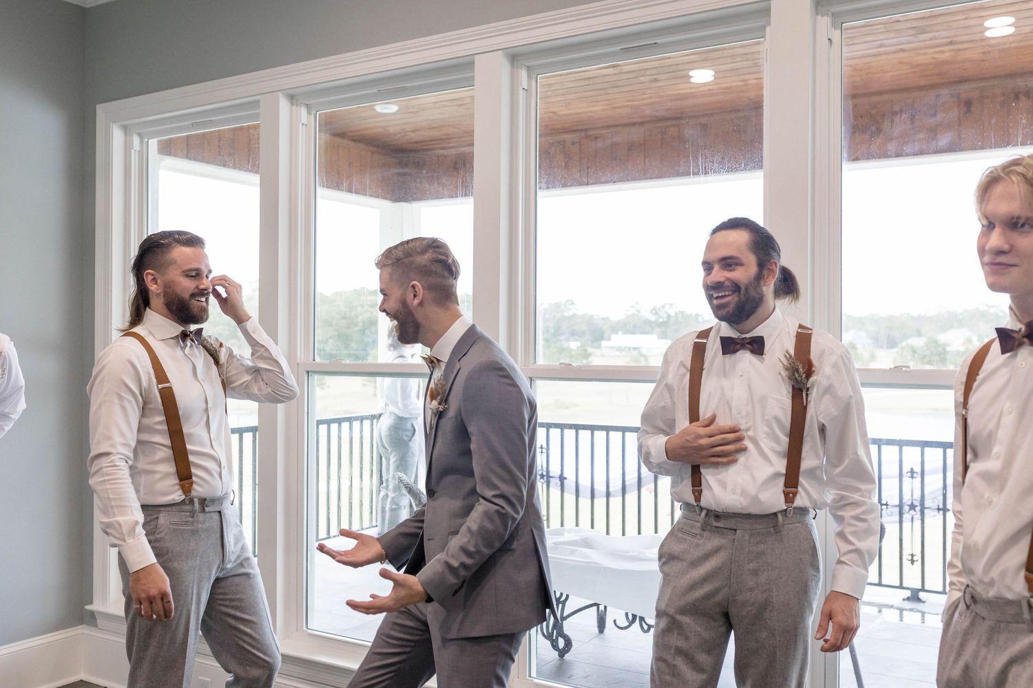 groomsmen getting ready