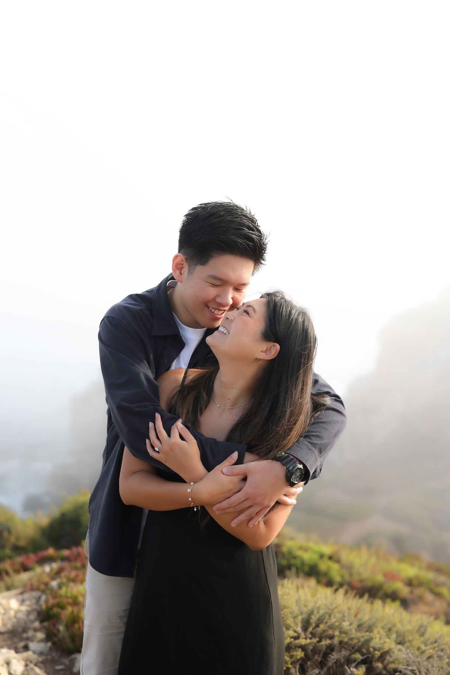 Engagement session in Mountain House California Surprise Proposal at Carmel by the Sea