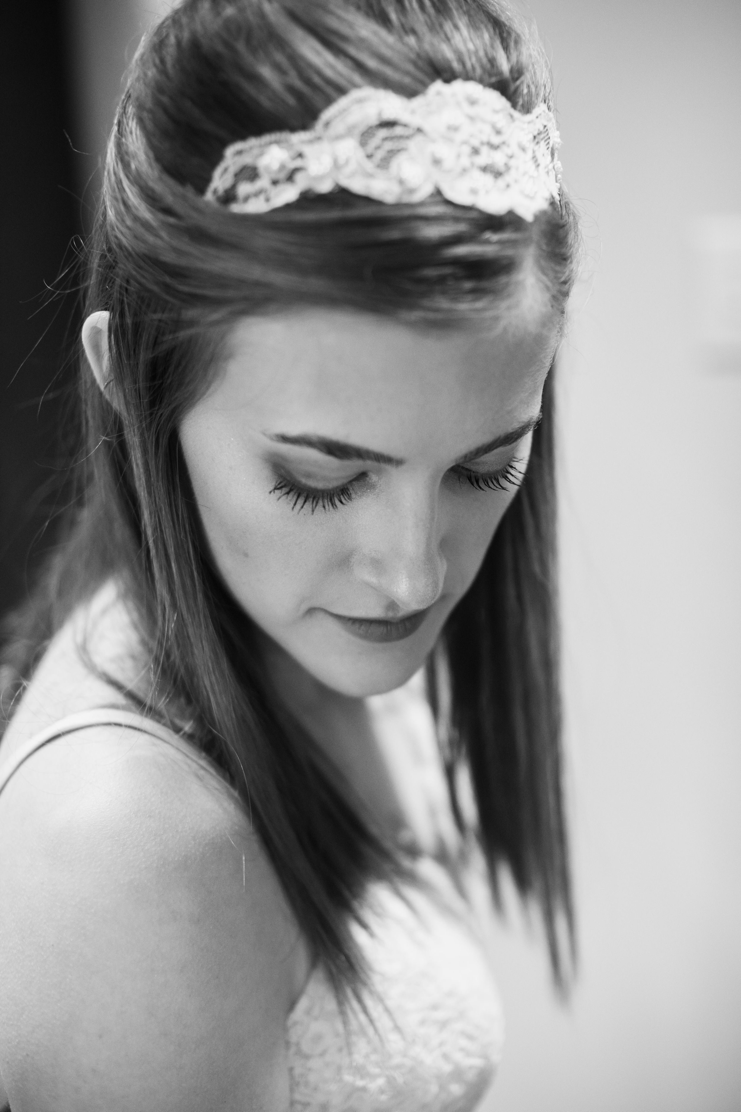 black and white bridal photo details Dallas texas