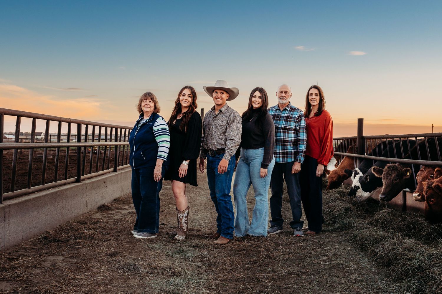 Western family photos captured on their family's farm