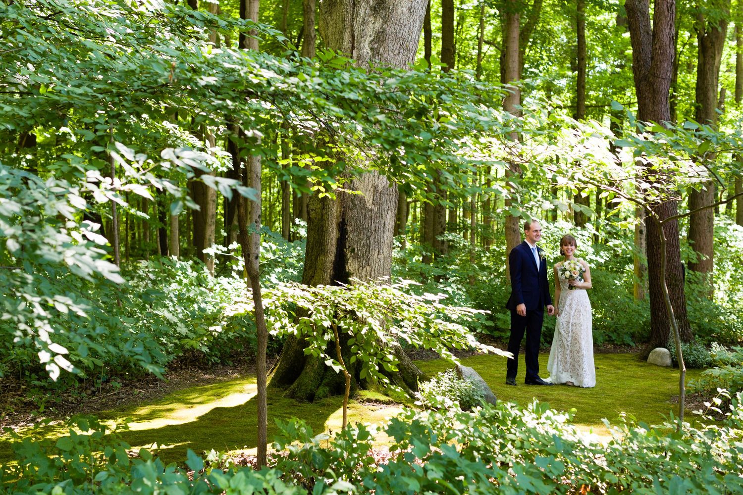 Intimate summer garden wedding in Zionsville
