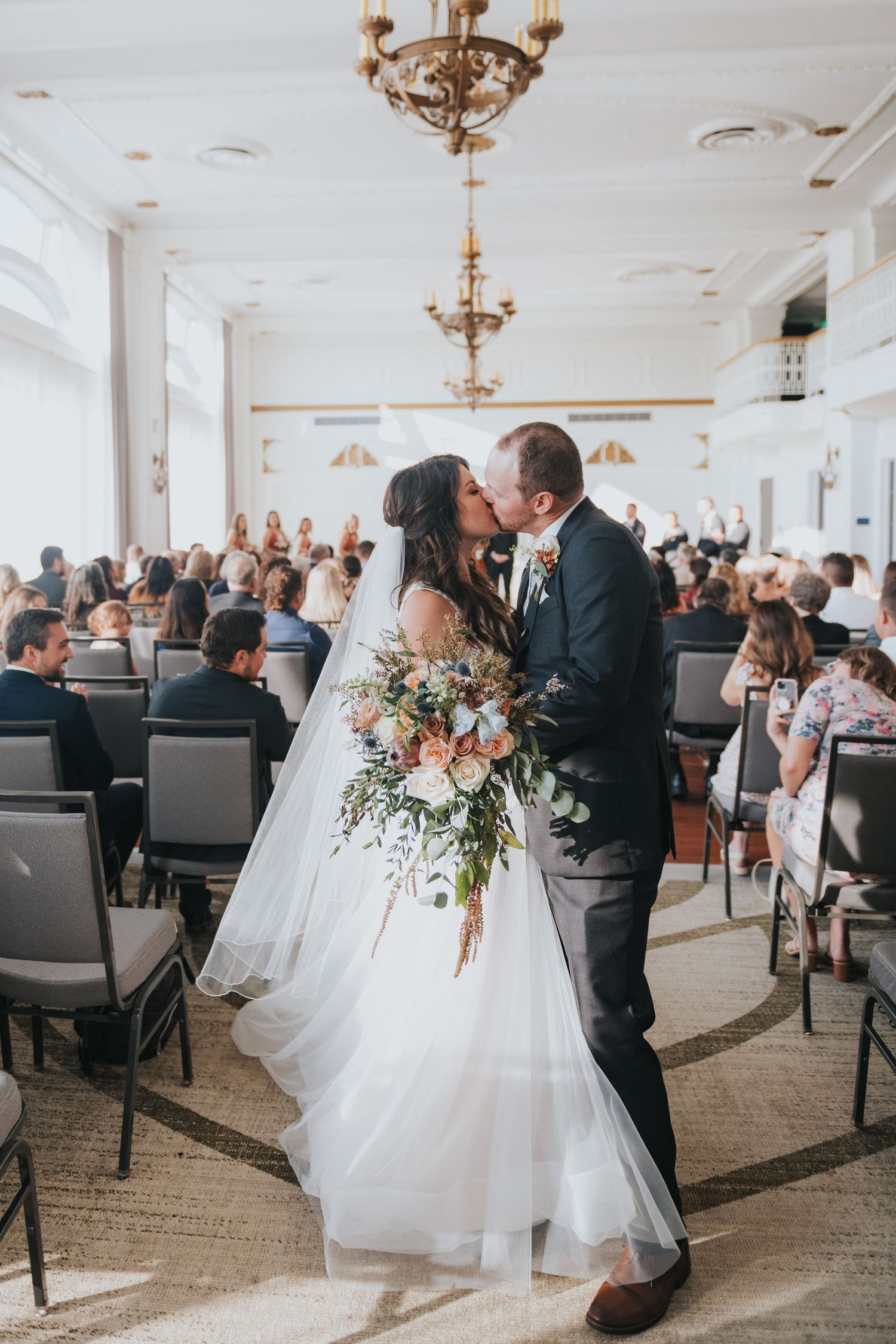 Destination photographer beautifully captures the ceremony for a bride and groom in Green Bay, Wisconsin.