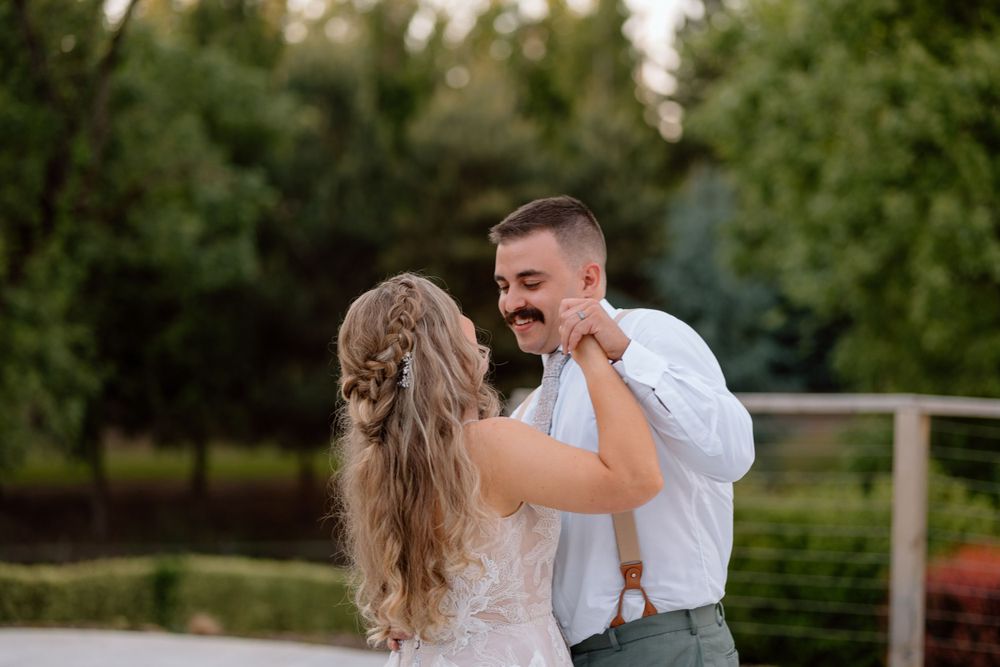 Bride and groom dancing during first dance
