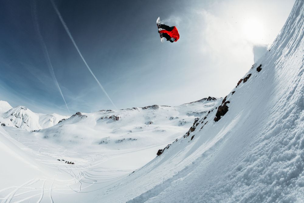 Snowboarder Chris Coulter in the Silverton backcountry