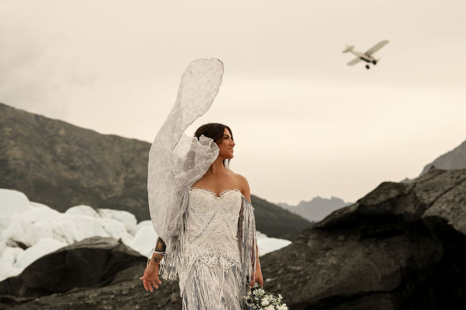 Matanuska Glacier Elopement: Bridal Photos