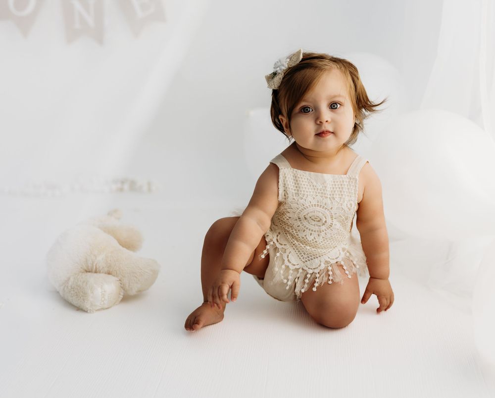 Small child in vintage-style during a session in Fairfax, VA.
