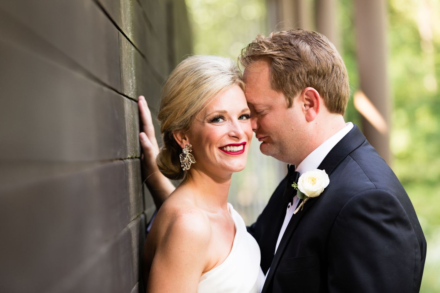 Gorgeous couple take wedding pictures at 100 Acres Woods and The Conrad.