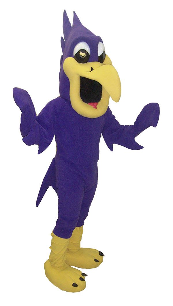Purple Bird Mascot HRM Well Made Mascots Canada Nova Scotia Custom Designed Costumes Halifax International Mascot Corp