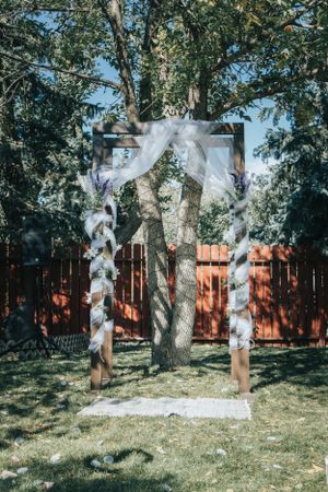 Beth and Kris Wedding Photographer VNDRDOG Media Nanton Altar Arch