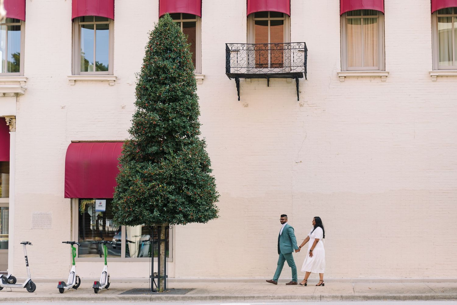 Engagement picture at the capital hotel in Little Rock
