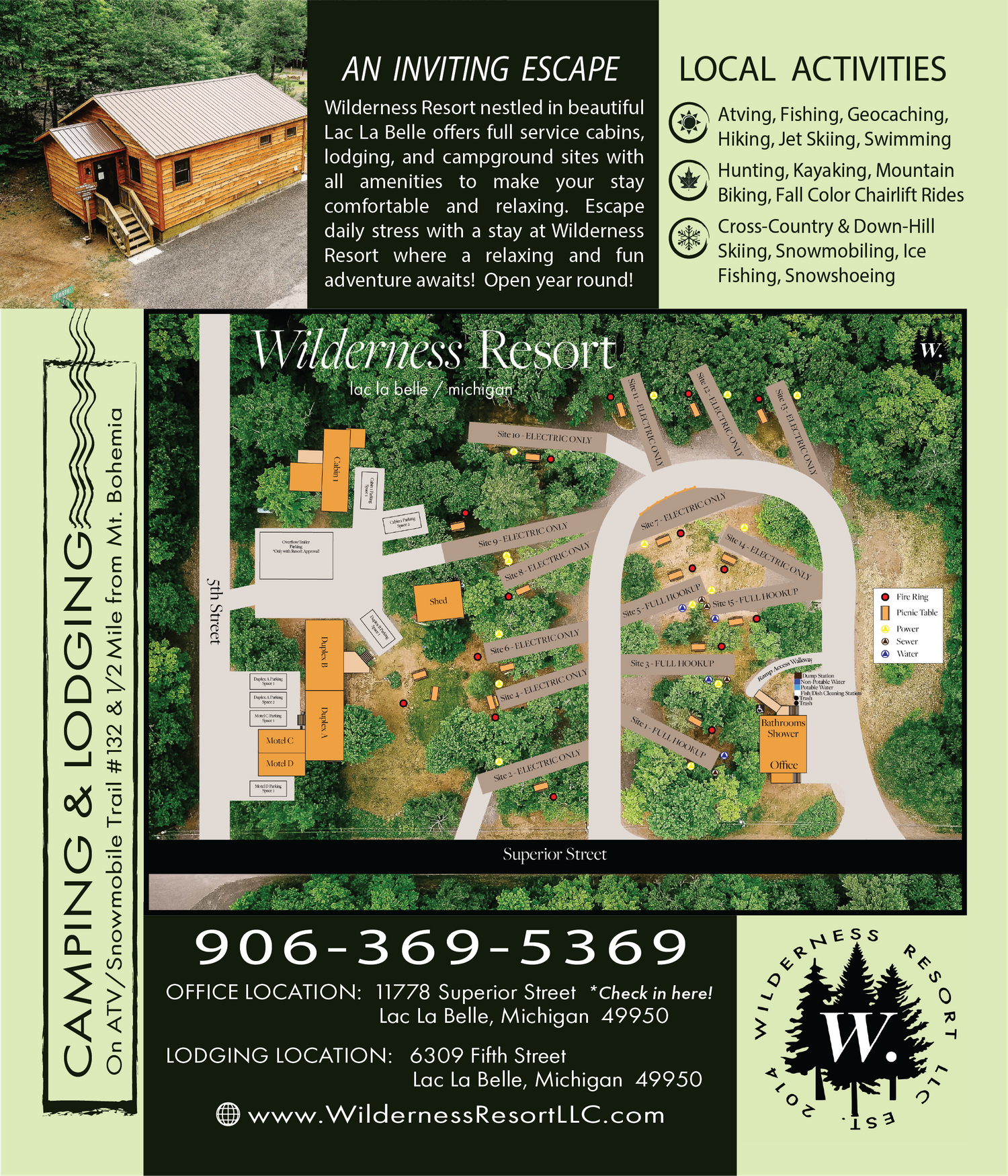 Wilderness Resort LLC 1-2 Page Ad
