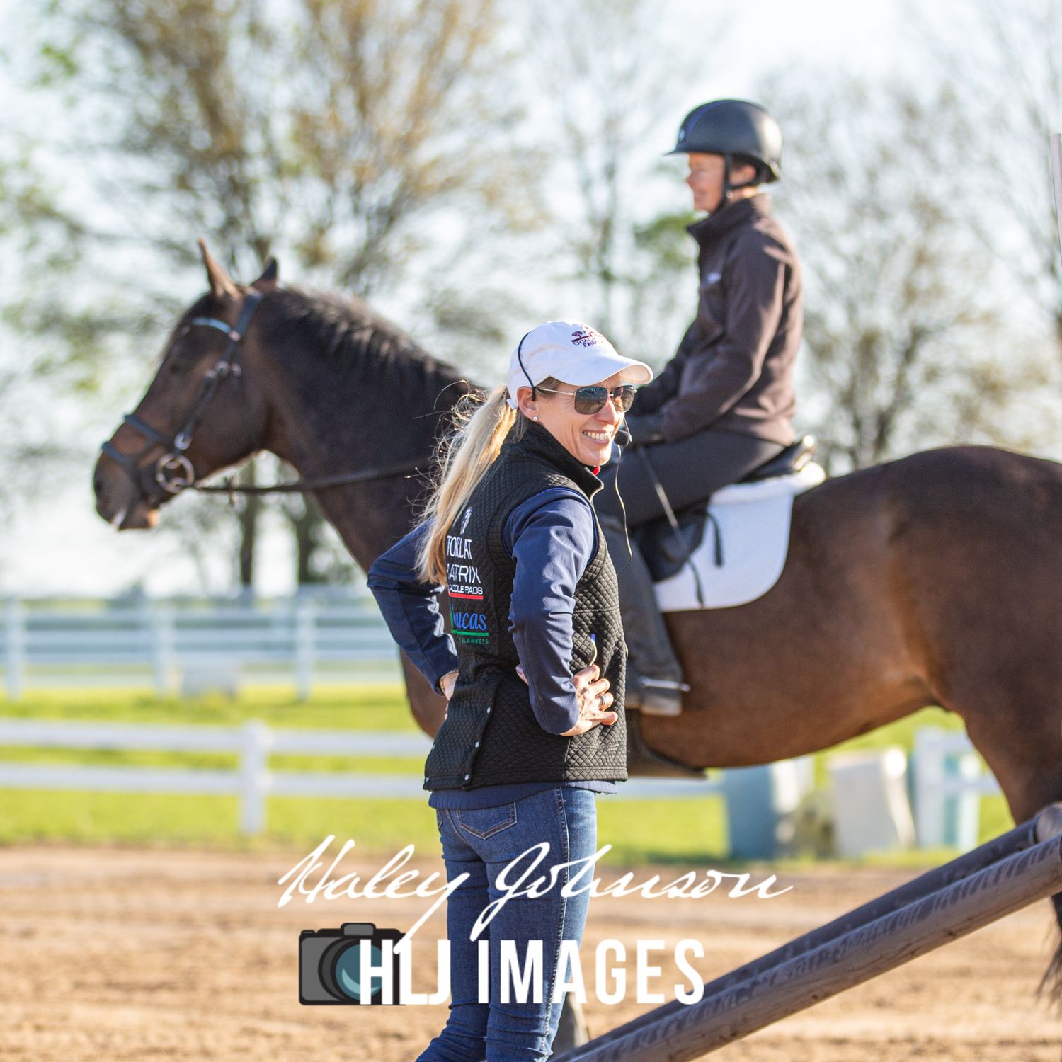 Liz Halliday Sharpe at a showjumping and cross country event clinic hosted by Mill Creek Pony Club in Kansas City 2023.