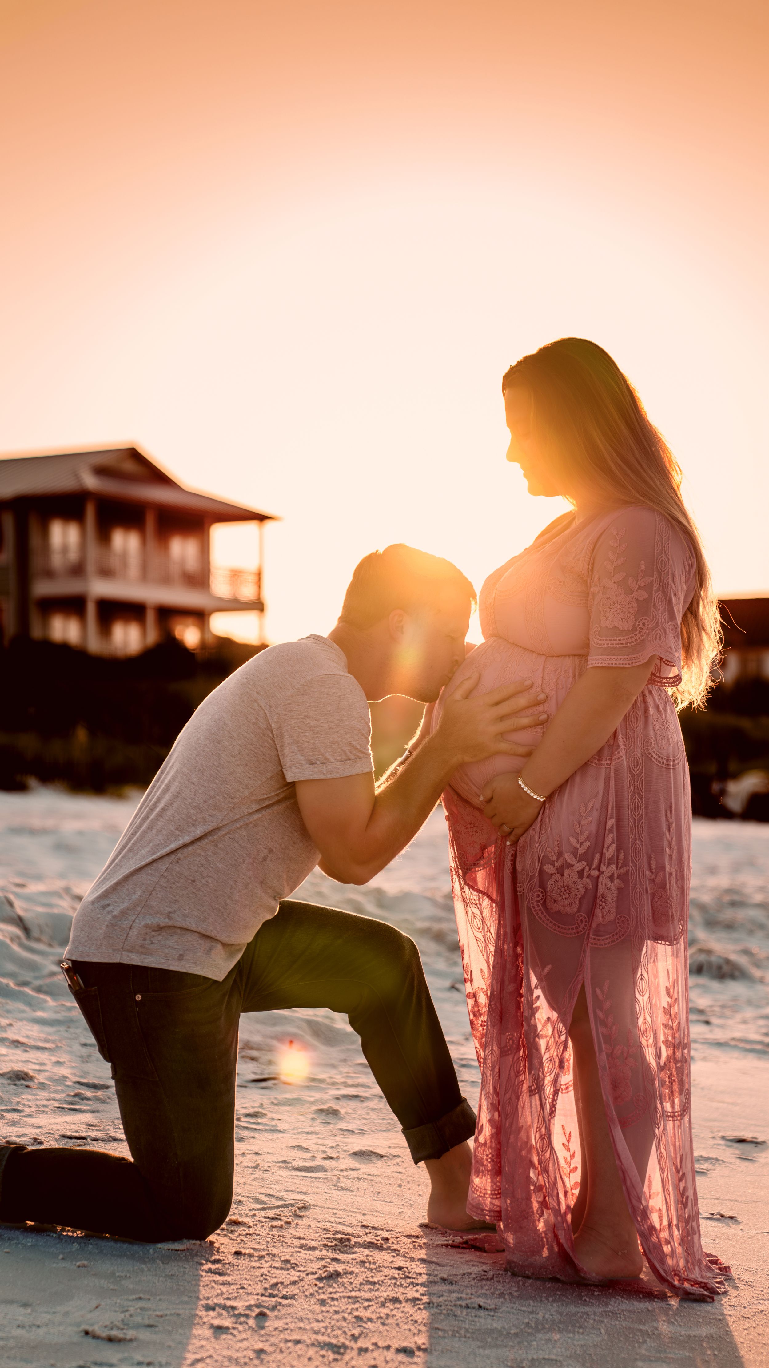 Pregnancy portrait session highlighting motherhood and anticipation, photographed by Sierra Lopez Productions.