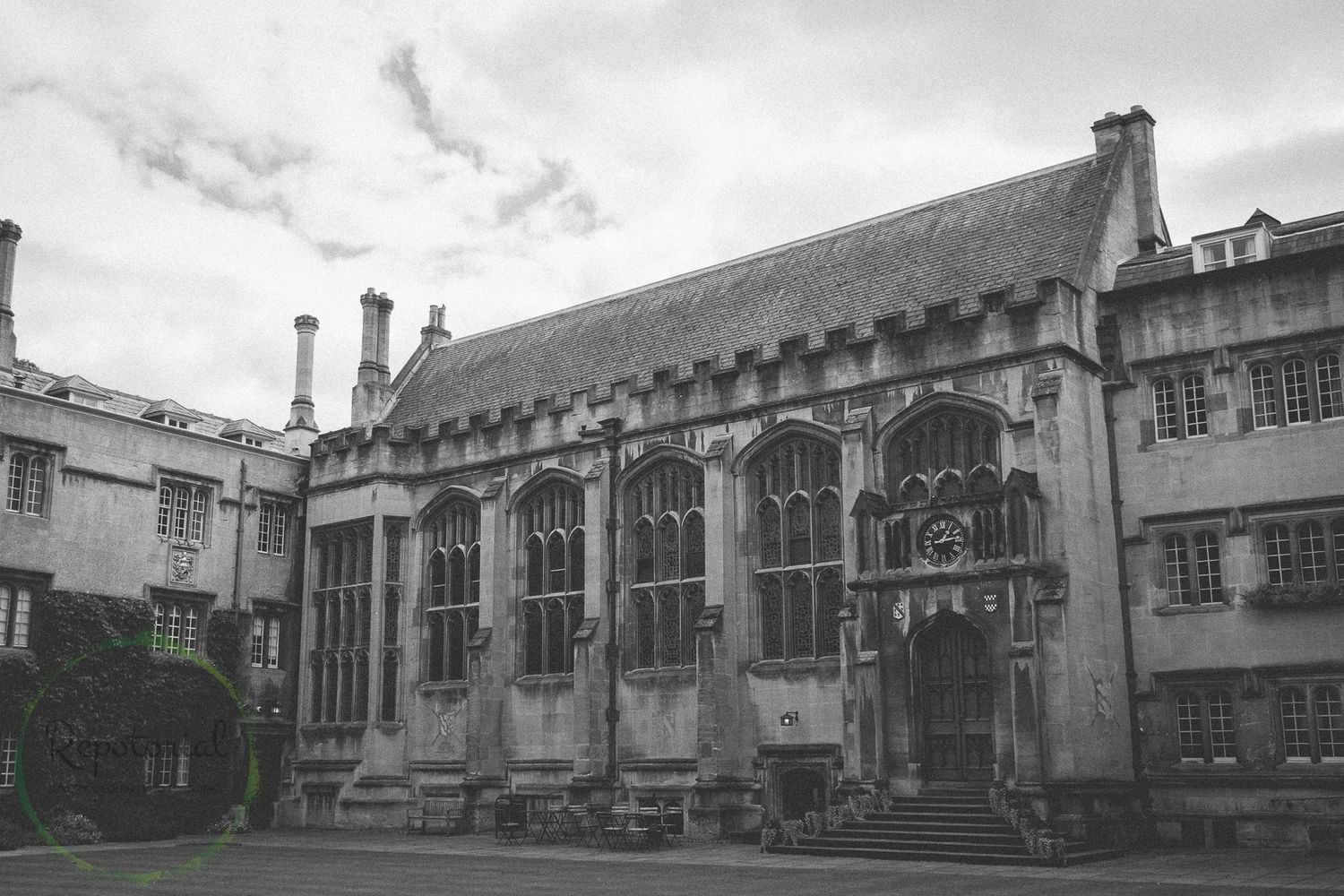 Reportage detail shot of wedding venue, Exeter College, University of Oxford