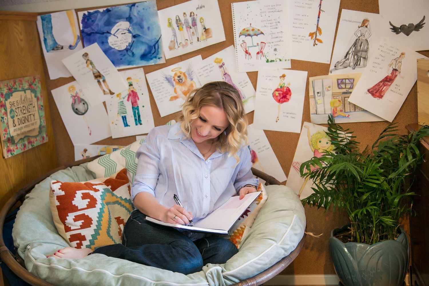 Small creative business owner during Laura Leigh Images personal brand photography session in Minnesota