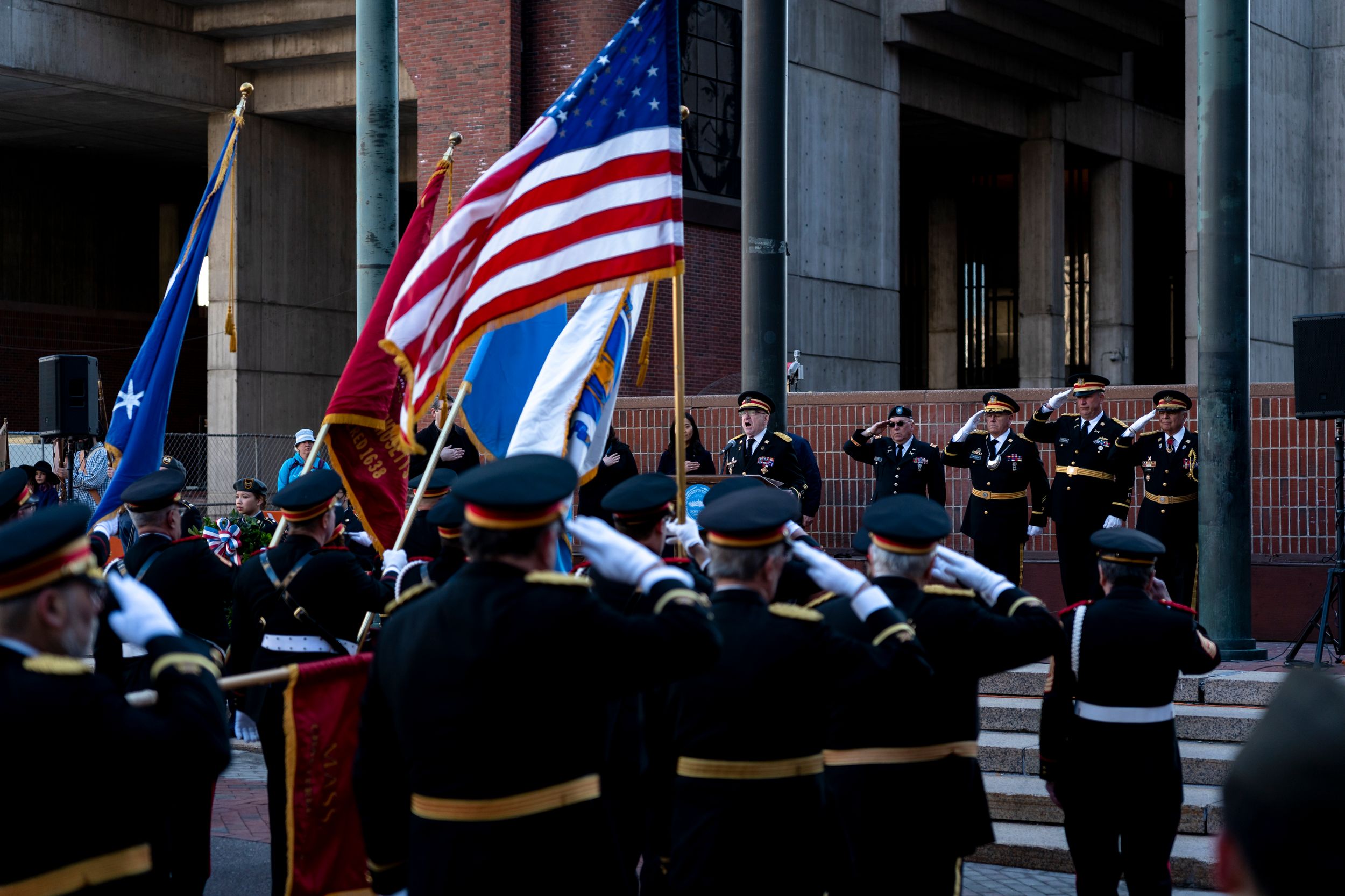 Flag Parade Paul Revere Boston, Darius Boamah
