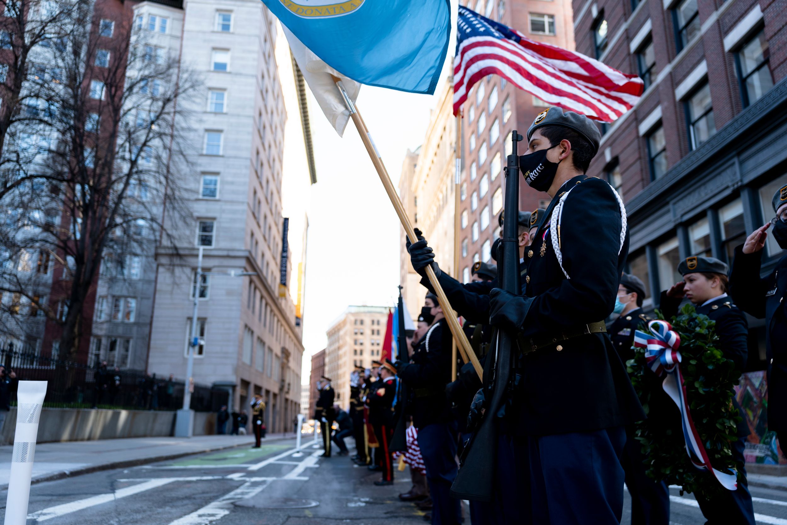 Flag Parade Paul Revere Boston, Darius Boamah
