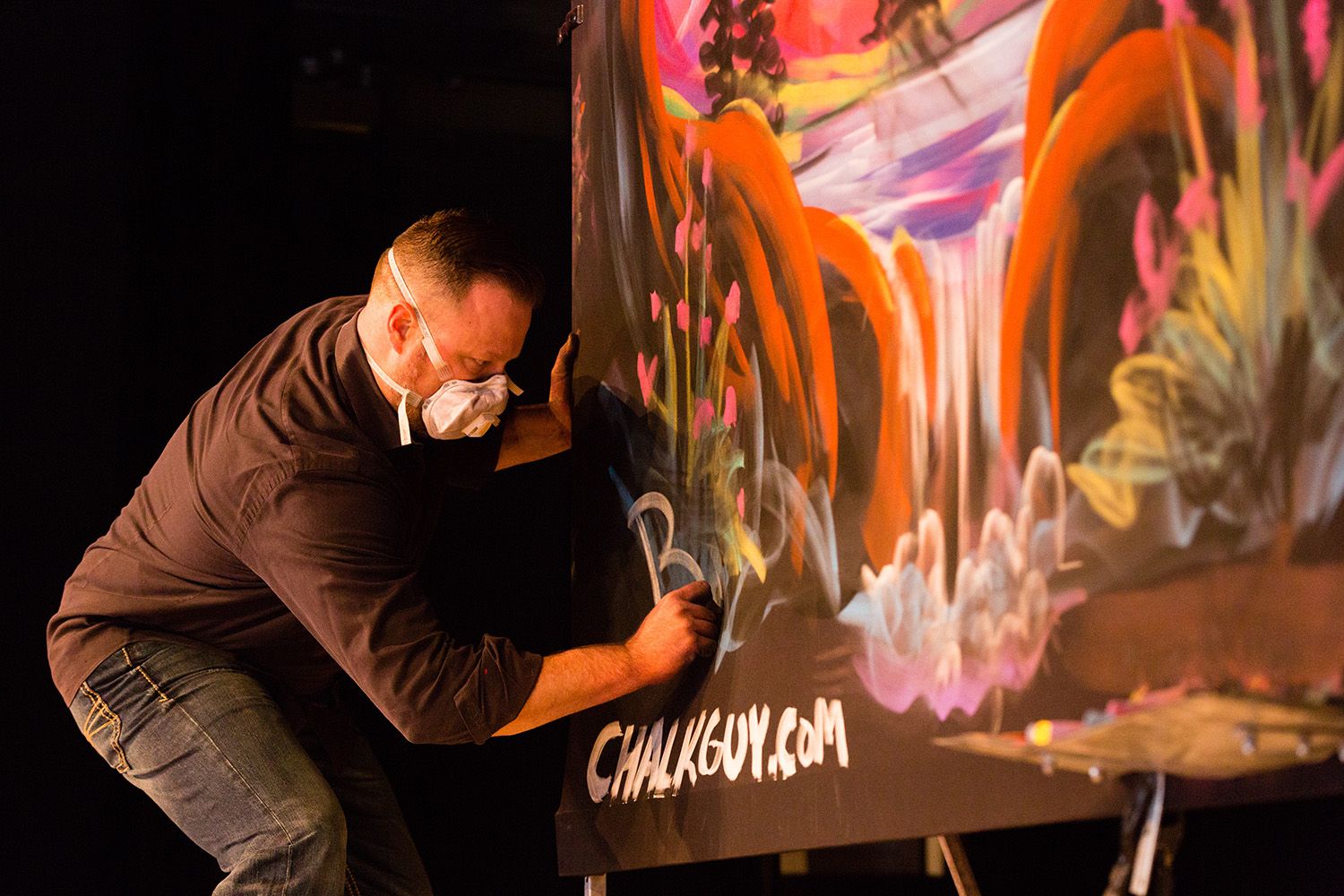 Ben Glenn chalk artist with International Live Event Association