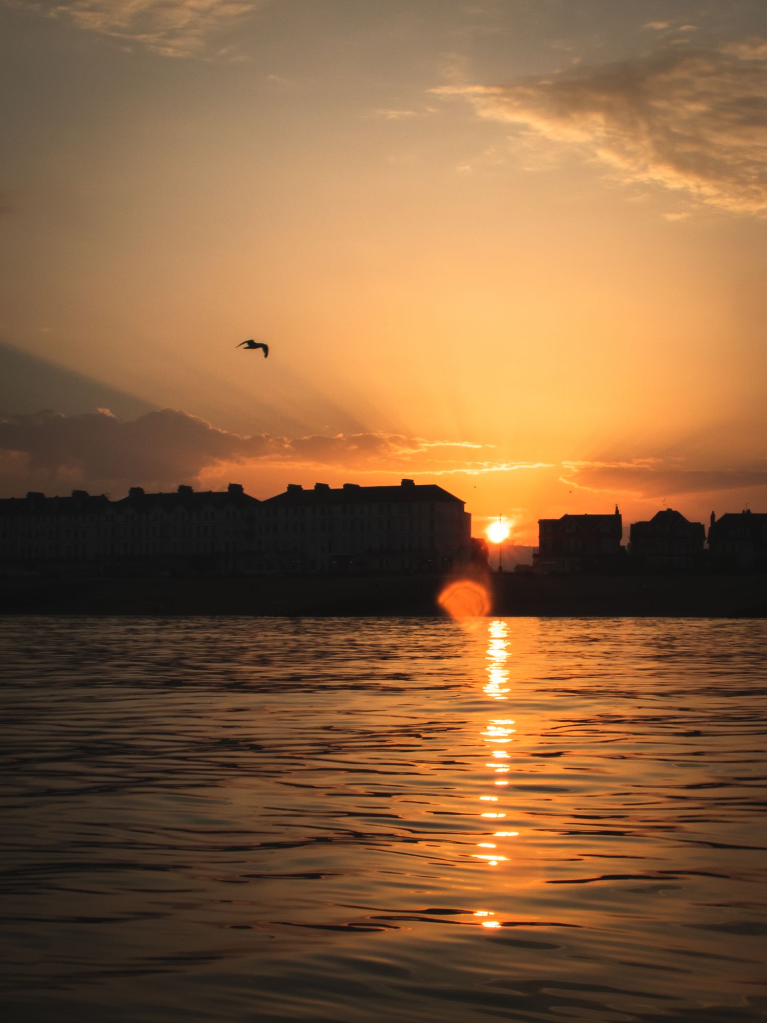 sunset on sea