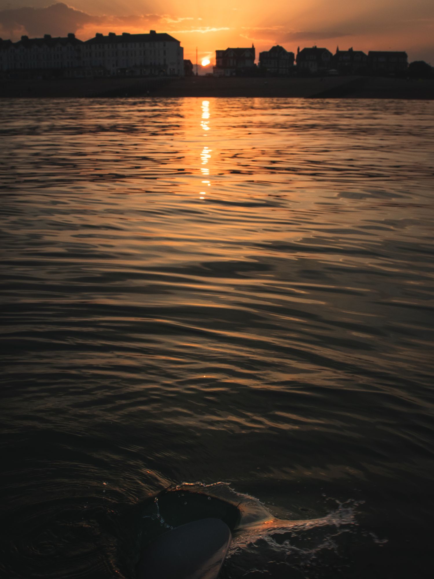 sunset on sea