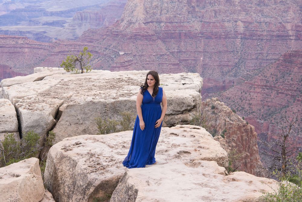 blue dress. modeling photo session. grand canyon. arizona. wedding photographer