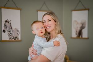 An endearing portrait of a mother and son