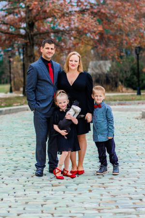 Stylish family ready for family pictures