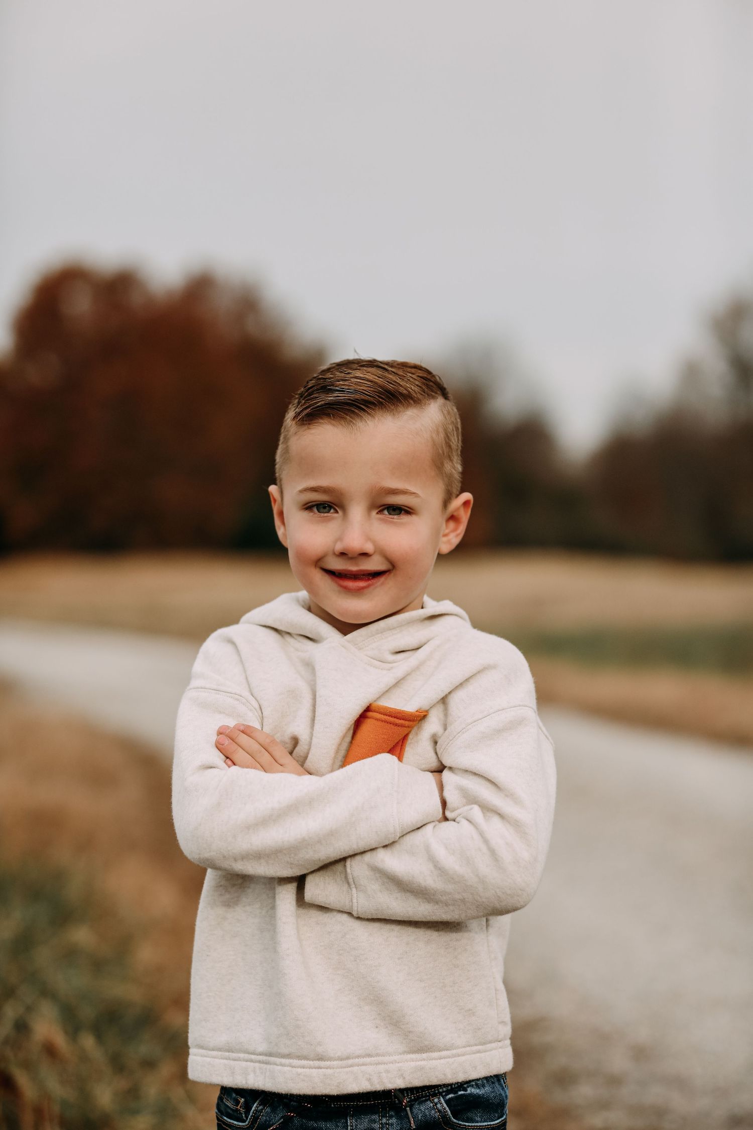 little boy posing